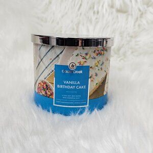 Goosecreek Vanilla Birthday Cake 3-Wick Soy Wax Essential Oil Jar Candle NEW